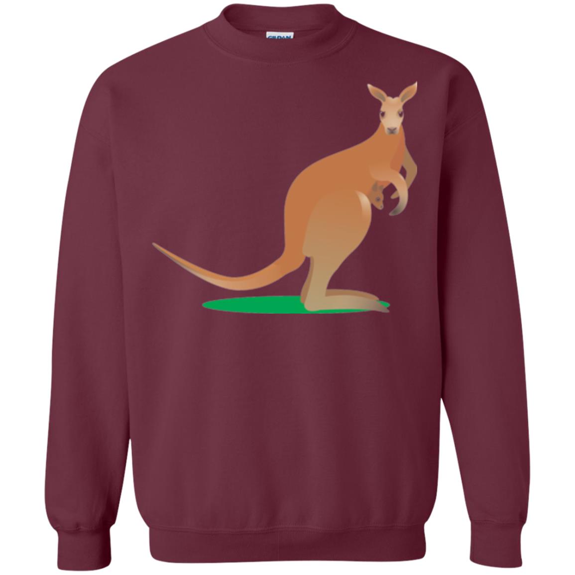 Mom Baby Kangaroo In Pouch Joey T-shirt Maroon
