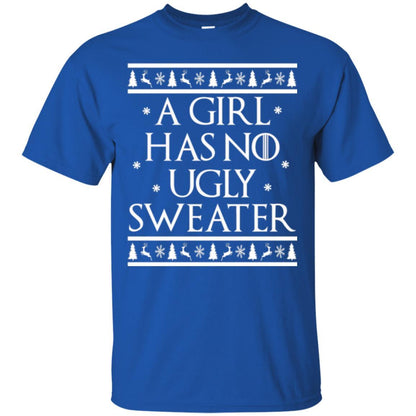 Christmas T-shirt A Girl Has No Ugly Sweater Royal