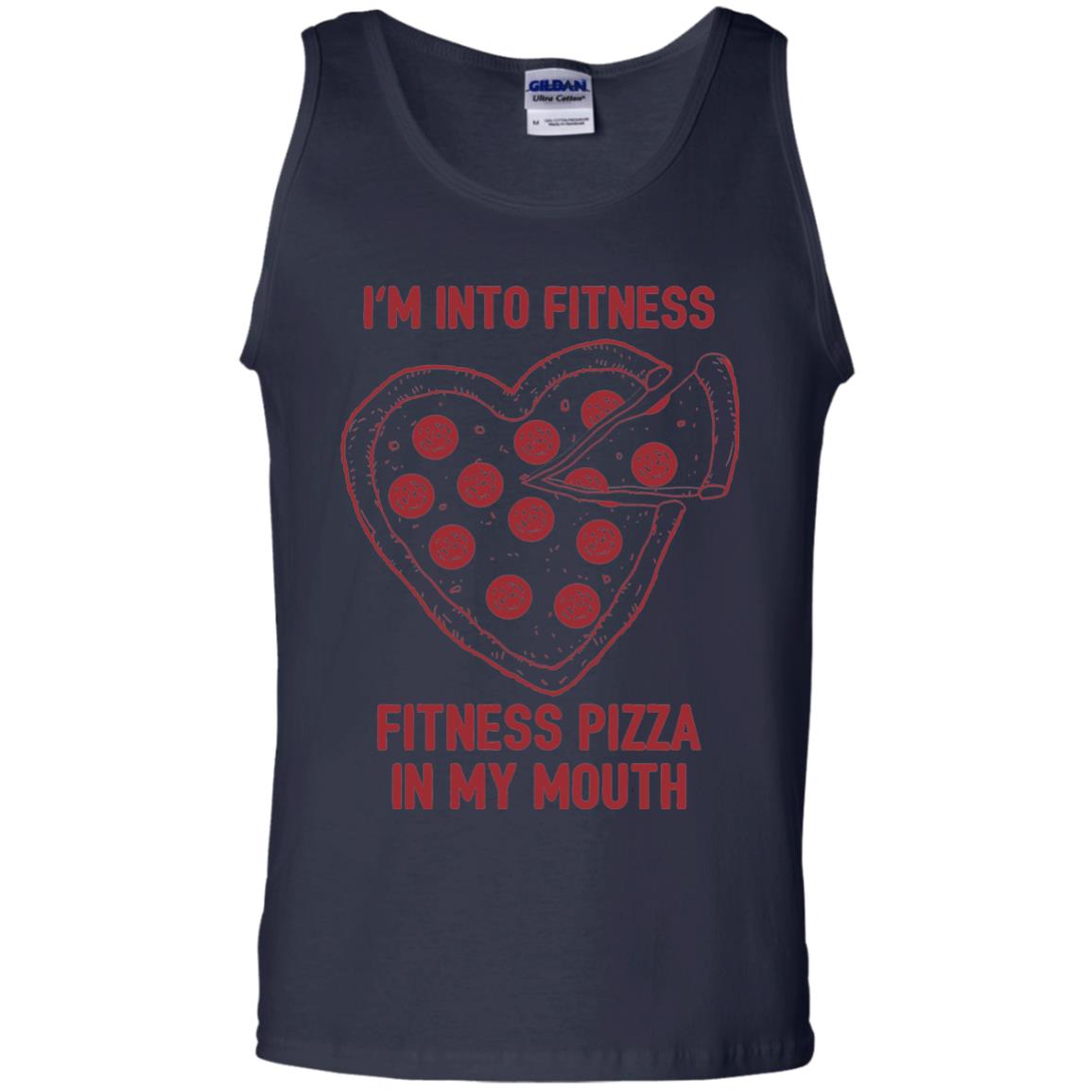 Pizza Lover T-shirt Fitness Pizza In My Mouth Navy