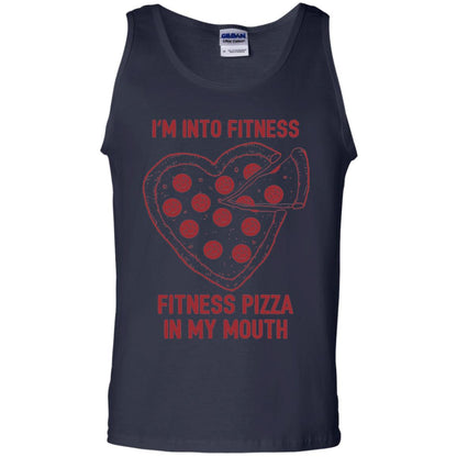 Pizza Lover T-shirt Fitness Pizza In My Mouth Navy