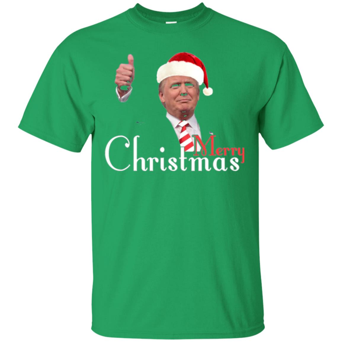 Trump Merry Christmas T-shirt Irish Green
