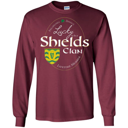 St Patricks Day T-shirt Shields Clan Lucky Lifetime Member T-shirt Maroon