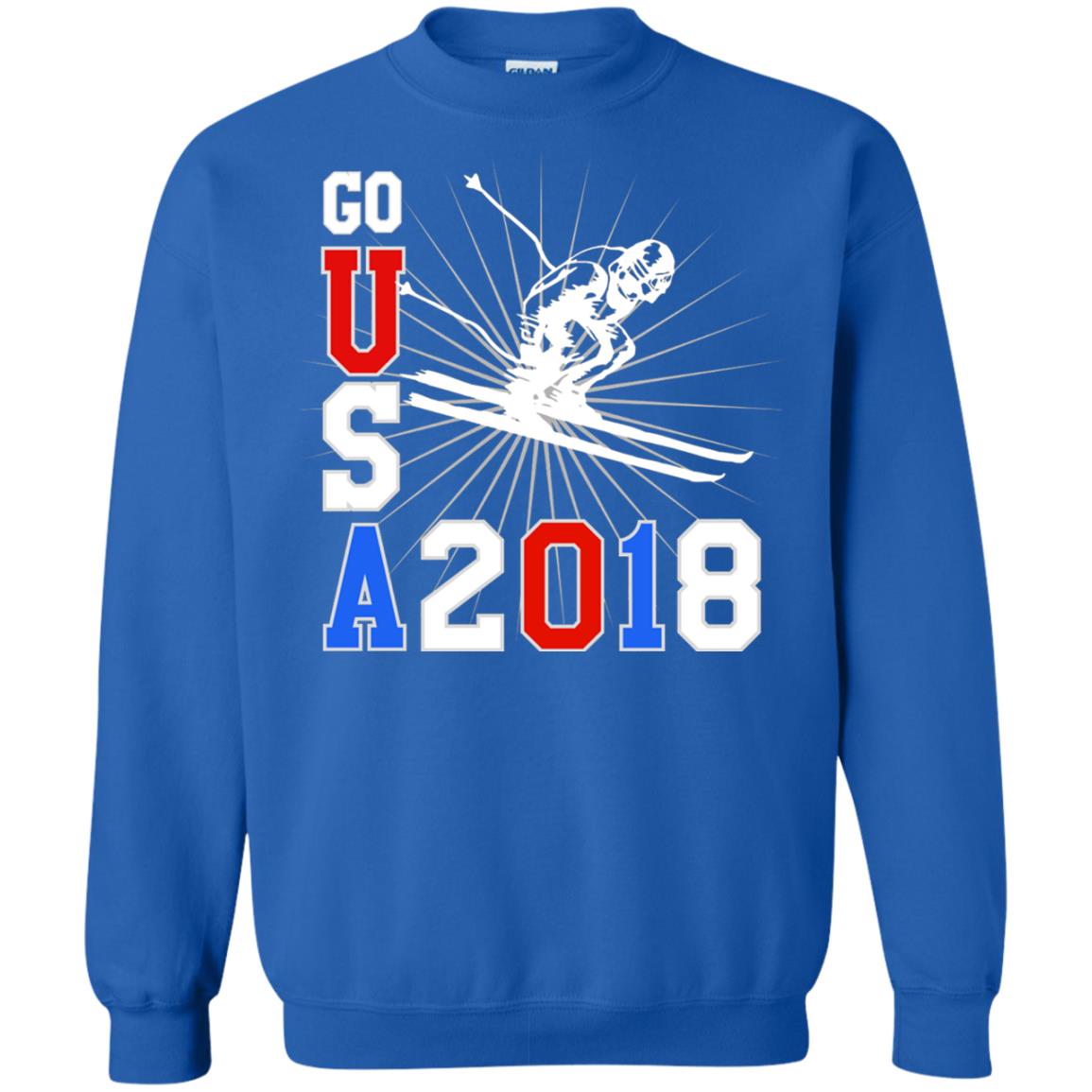 Alpine Skiing T-shirt Go Usa 2108 Cool Royal