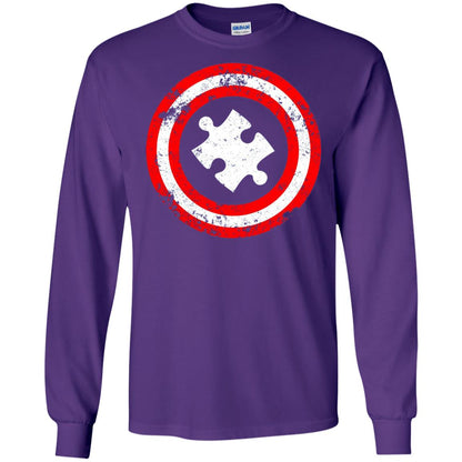 Captain Autism Superhero Autism Awareness Shirt Purple