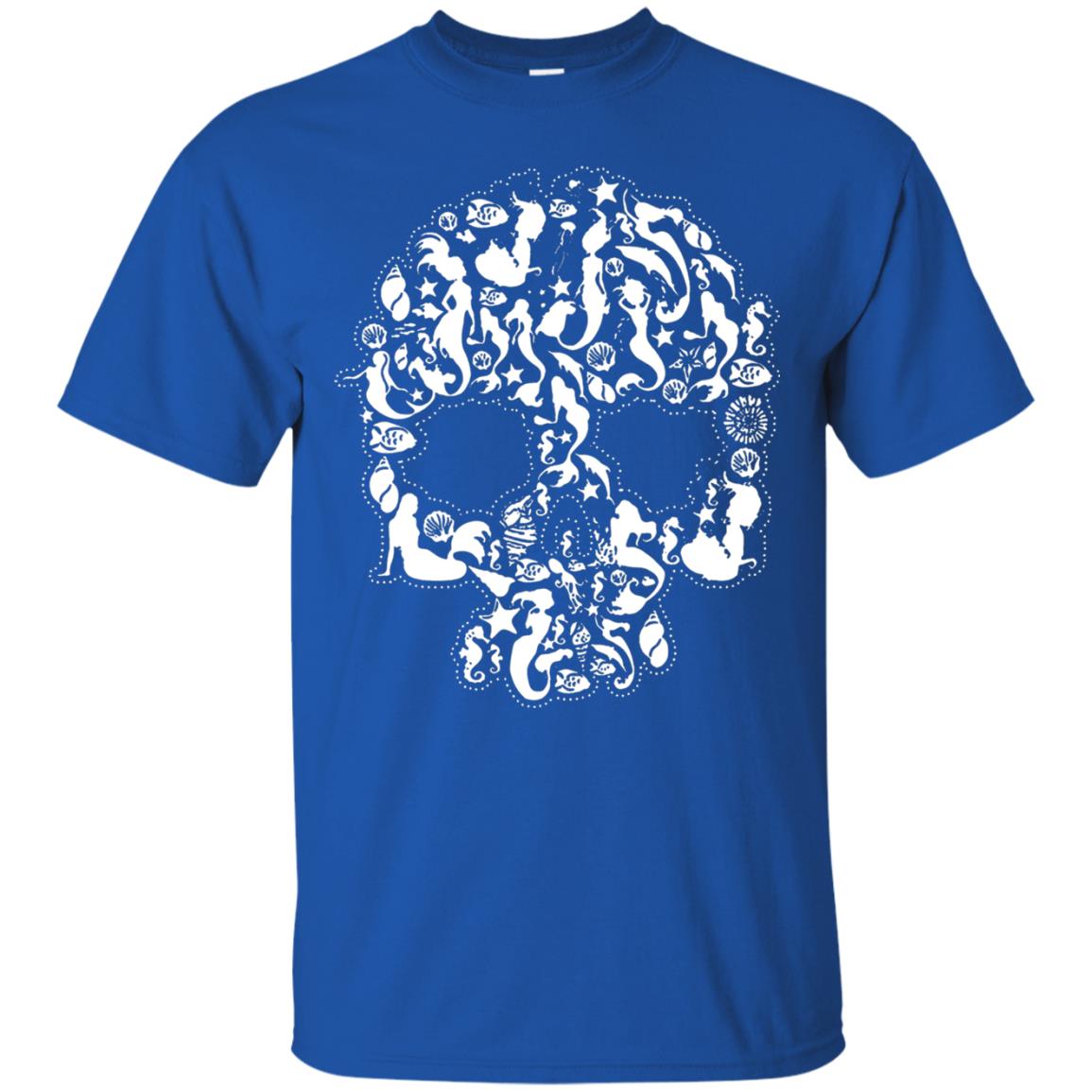 Mermaid Skull T-shirt Royal