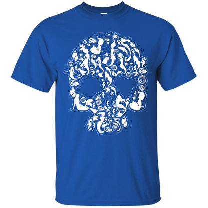 Mermaid Skull T-shirt Royal