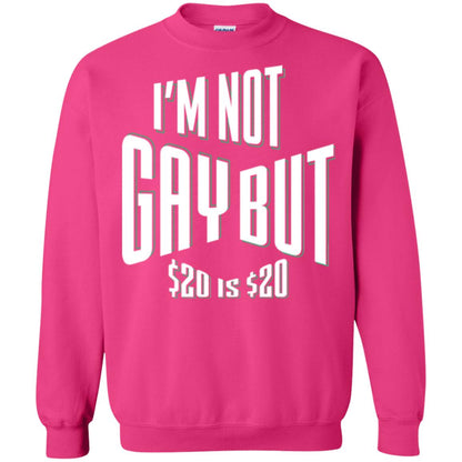 Funny Bi-curious Bachelor Humor Party T-shirt I'm Not Gay But $20 Is $20 Heliconia