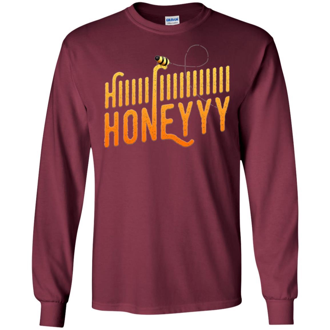 Bee T-shirt Hi Honey T-shirt Maroon