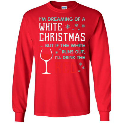 Christmas T-shirt I'm Dreaming Of A White Christmas Red
