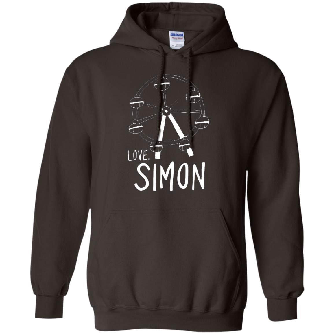 Love Simon Ferris Wheel Doodle T-shirt Dark Chocolate
