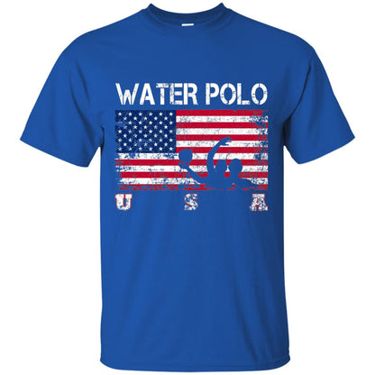 Water Polo Team American Flag Water Polo T-shirt Royal