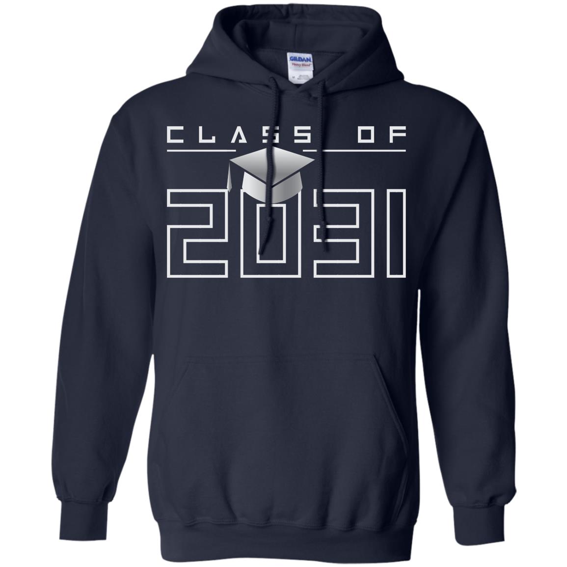 Class Of 2031 Kindergarten First Day Of School Graduate In 2031 Shirt Navy