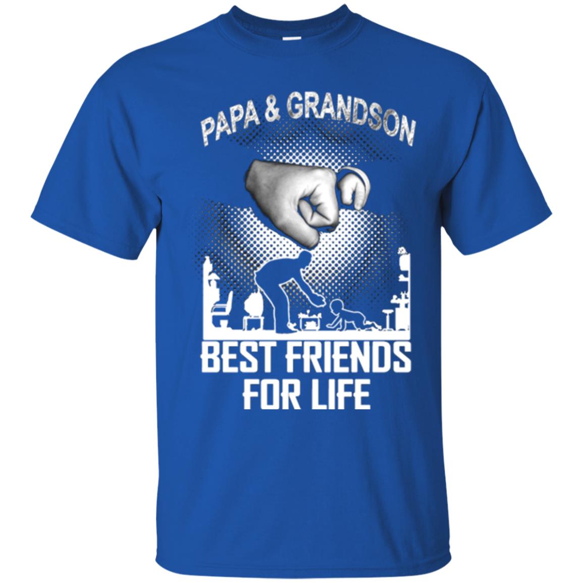 Papa And Grandson Best Friends For Life Family Shirt Royal