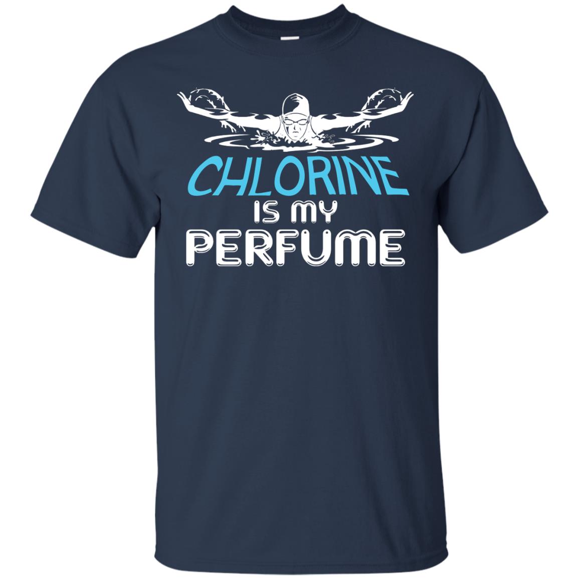 Swimmer T-shirt Chlorine Is My Perfume Navy