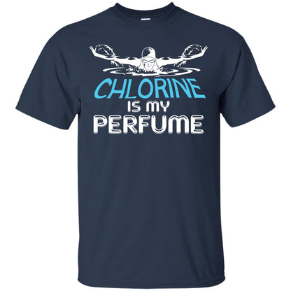 Swimmer T-shirt Chlorine Is My Perfume Navy