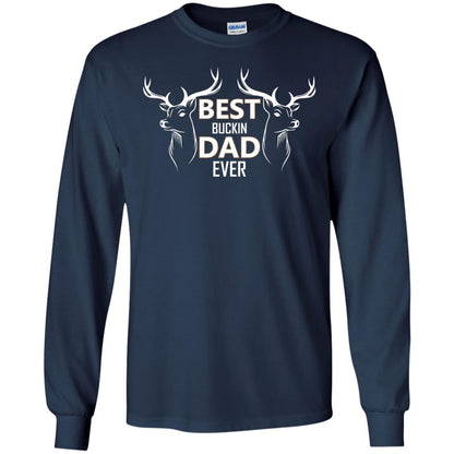 Best Buckin_ Dad Ever Daddy Shirt For Father_s Day Navy