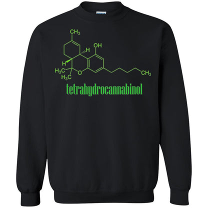 Canabis Molecule T-shirt Tetrahydrocannabinol Thc Black