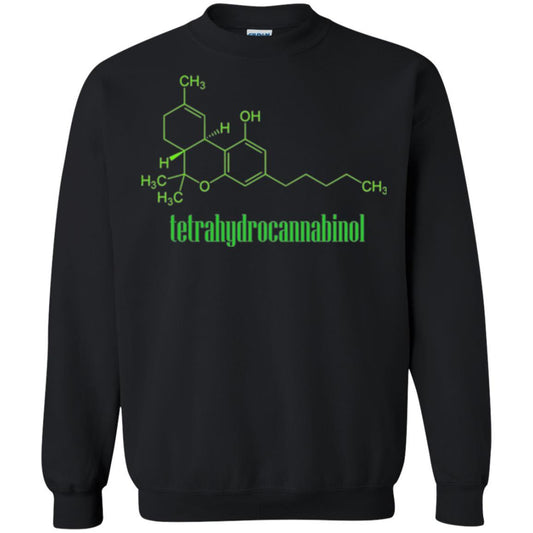 Canabis Molecule T-shirt Tetrahydrocannabinol Thc Black