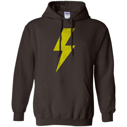 Retro Distressed Yellow Lighting Bolt T Shirt Dark Chocolate