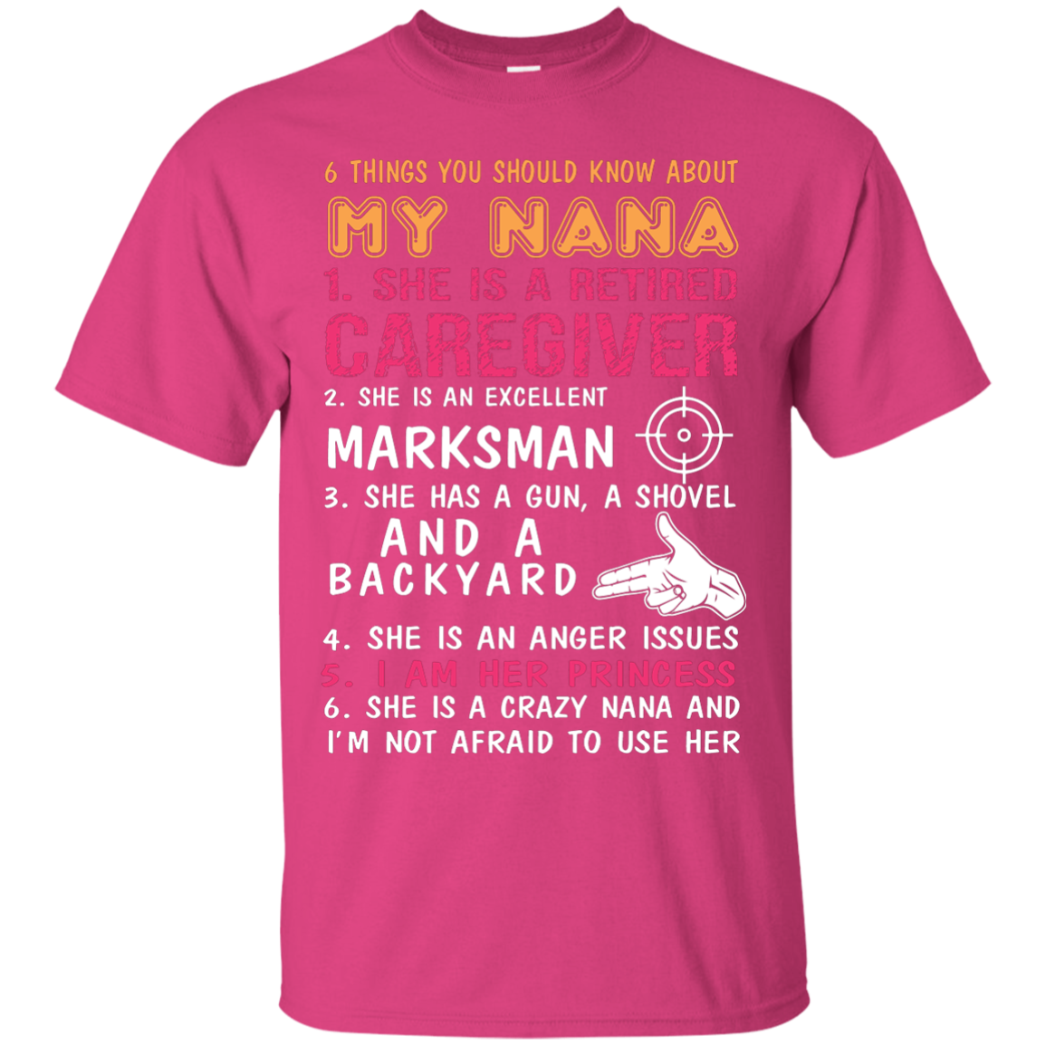 Family T-Shirt 6 Things You Should Know About My Nana Heliconia