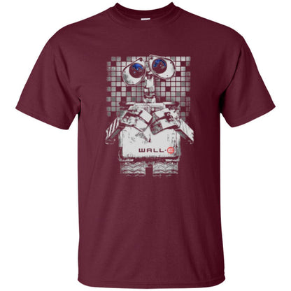 Film T-shirt Wall-e Tile Portrait Graphic Maroon