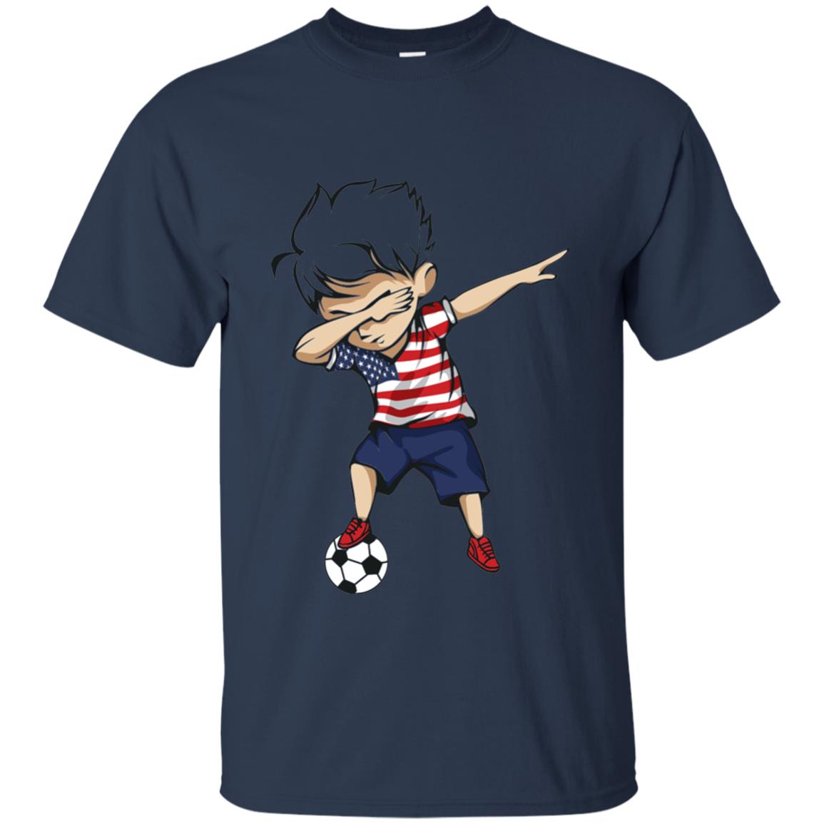 Dabbing Soccer Boy United States Jersey Shirt Usa Football Navy