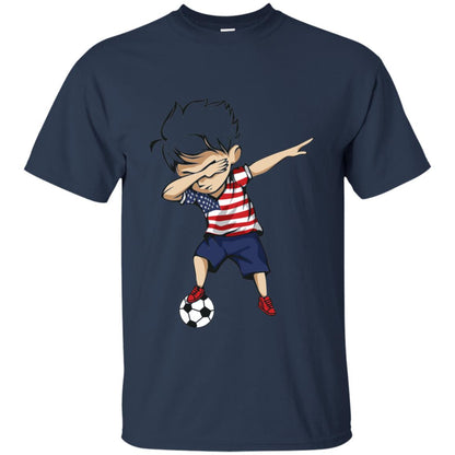 Dabbing Soccer Boy United States Jersey Shirt Usa Football Navy