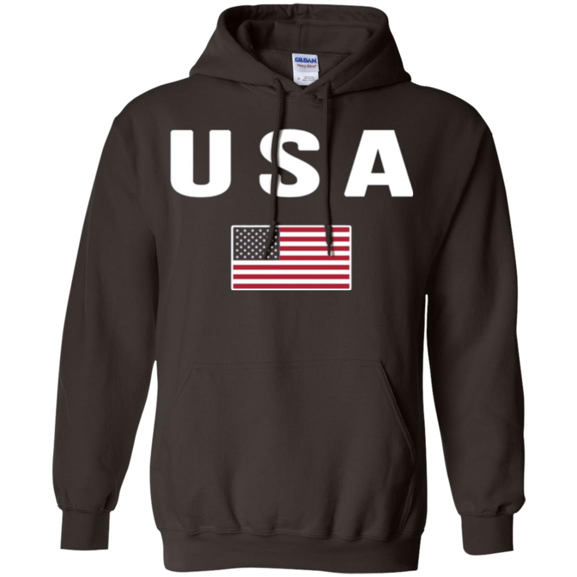 American Flag Us America United States T-shirt Dark Chocolate