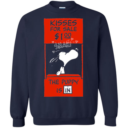 Peanuts Snoopy Kisses Valentines T-shirt Navy