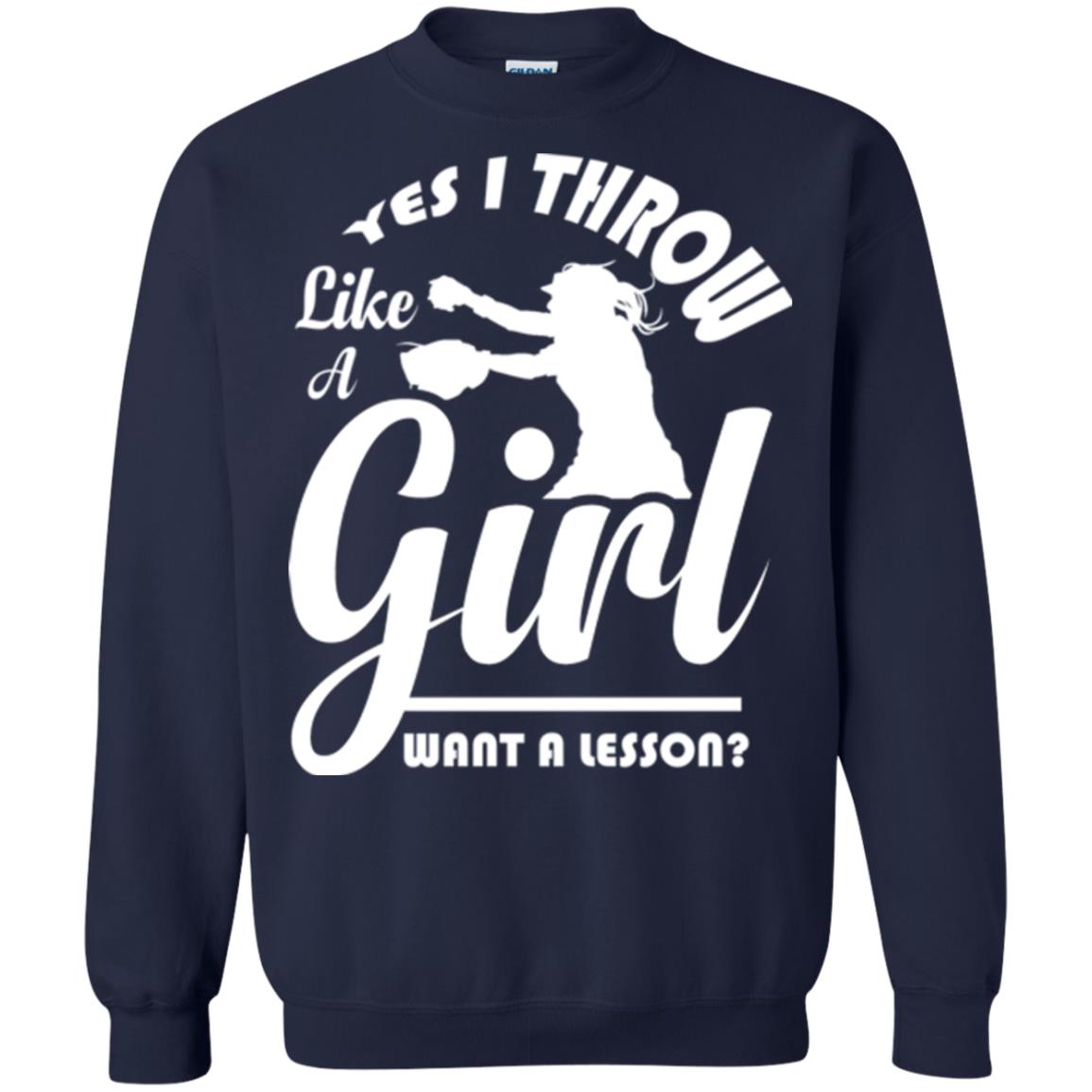 Softball T-shirt Yes I Throw Like A Girl Want A Lesson Navy