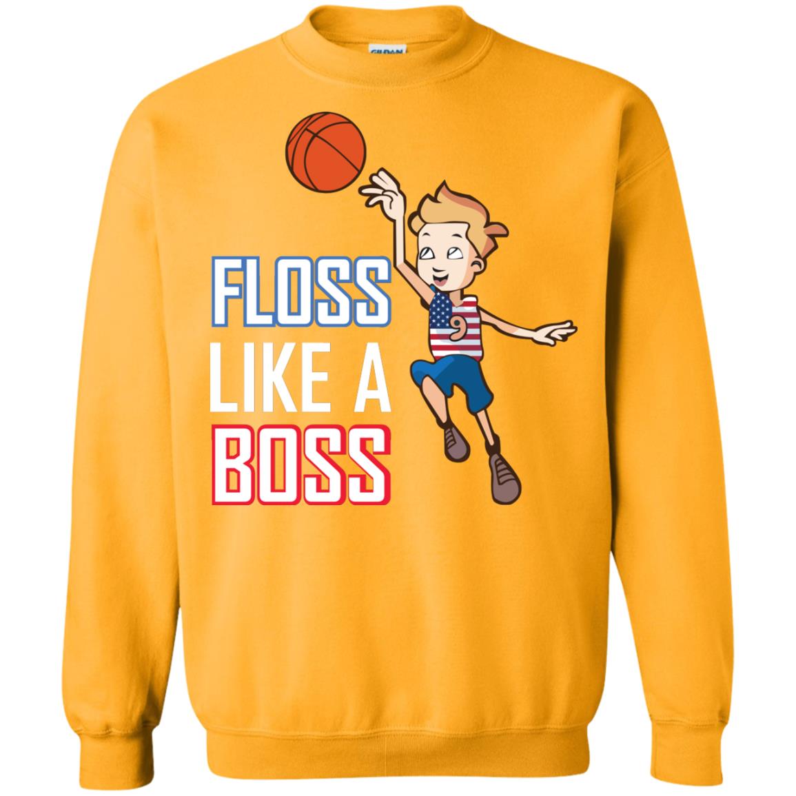 Floss Like A Boss Shirt For Basketball Players Gold