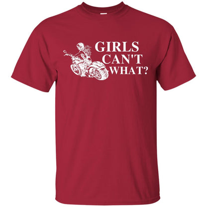 Girl Can't What Riding Motorcycle Shirts Cardinal