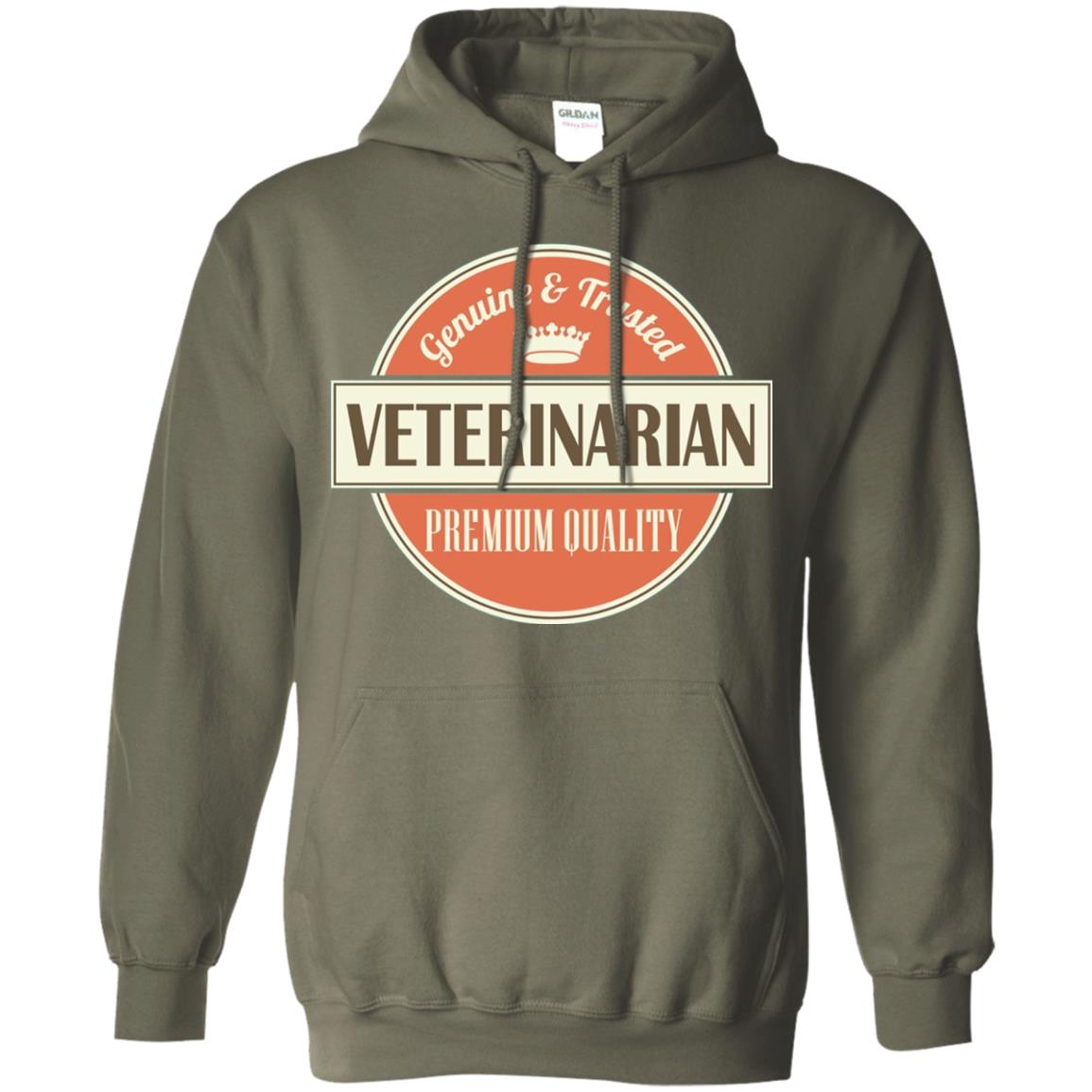 Veterinarian T-shirt Genuine And Trusted Permium Quality Military Green