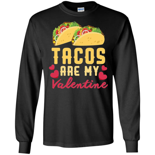 Funny Valentines Day Shirt Tacos Lovers Love Heart Gift Shirt Black