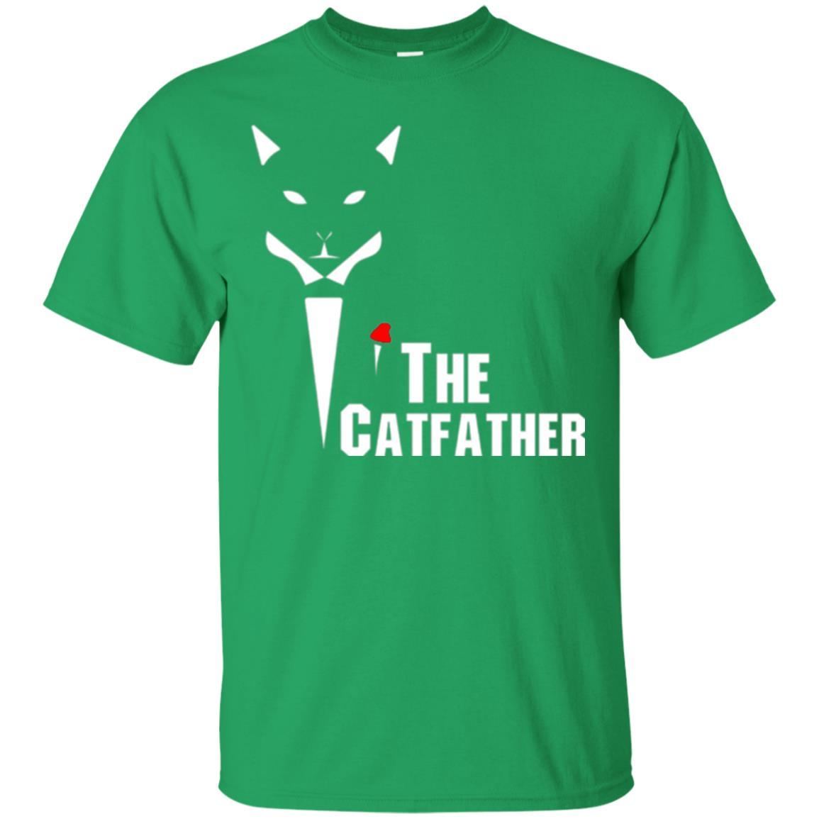 Cat Dad Lover T-shirt The Catfather T-shirt Irish Green