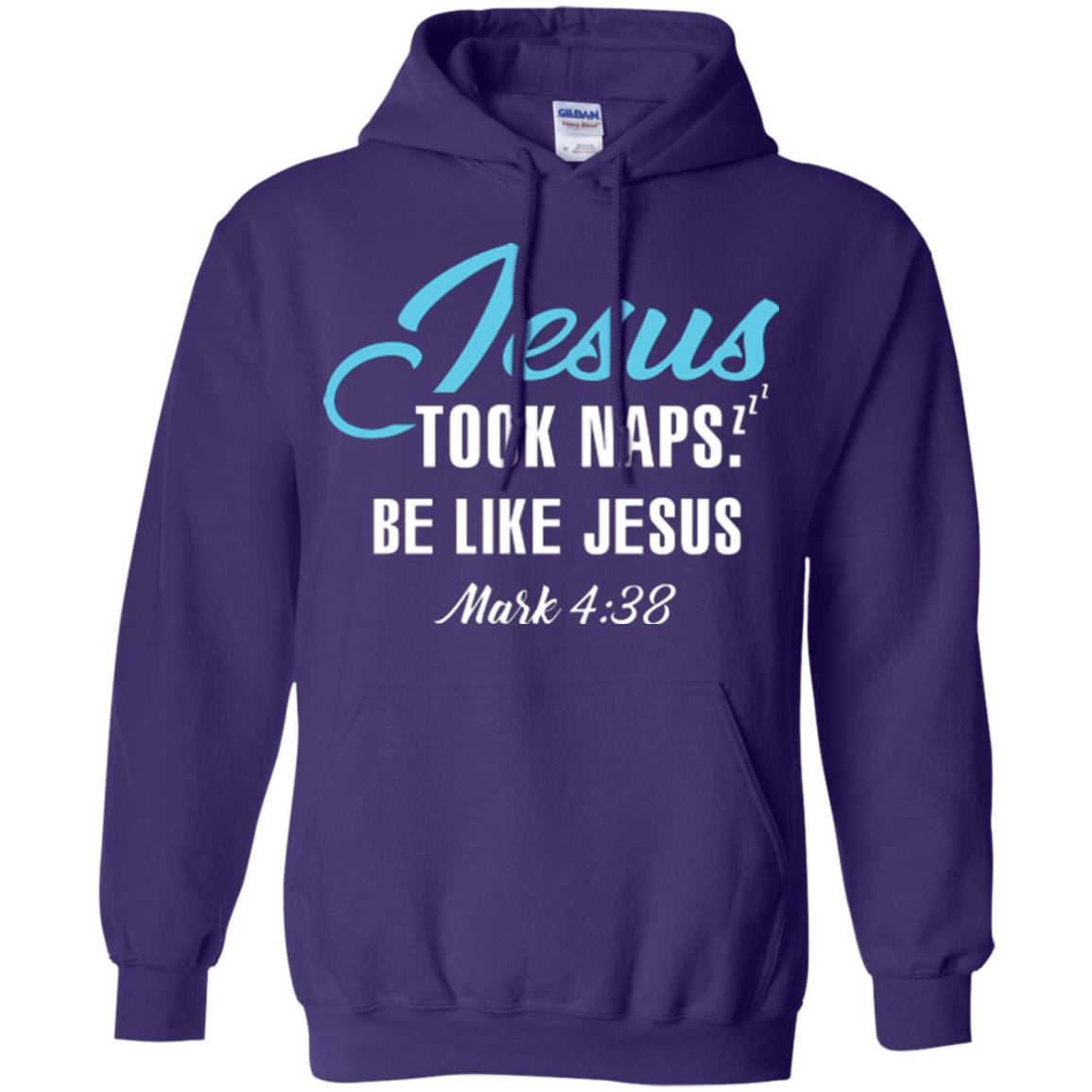 Christian T-shirt Jesus Took Naps Be Like Jesus Purple