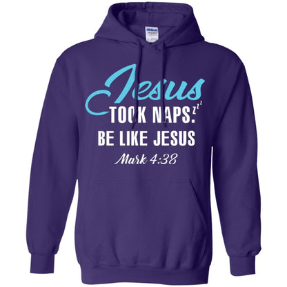 Christian T-shirt Jesus Took Naps Be Like Jesus Purple