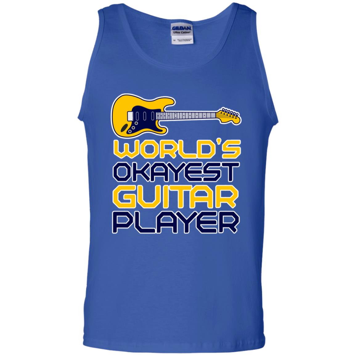 World's Okayest Guitar Player Gift Shirt For Guitarist Royal