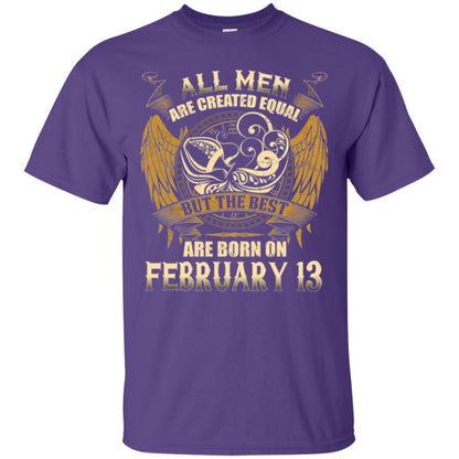 Aquarius T-shirt The Best Are Born On February 13 Purple