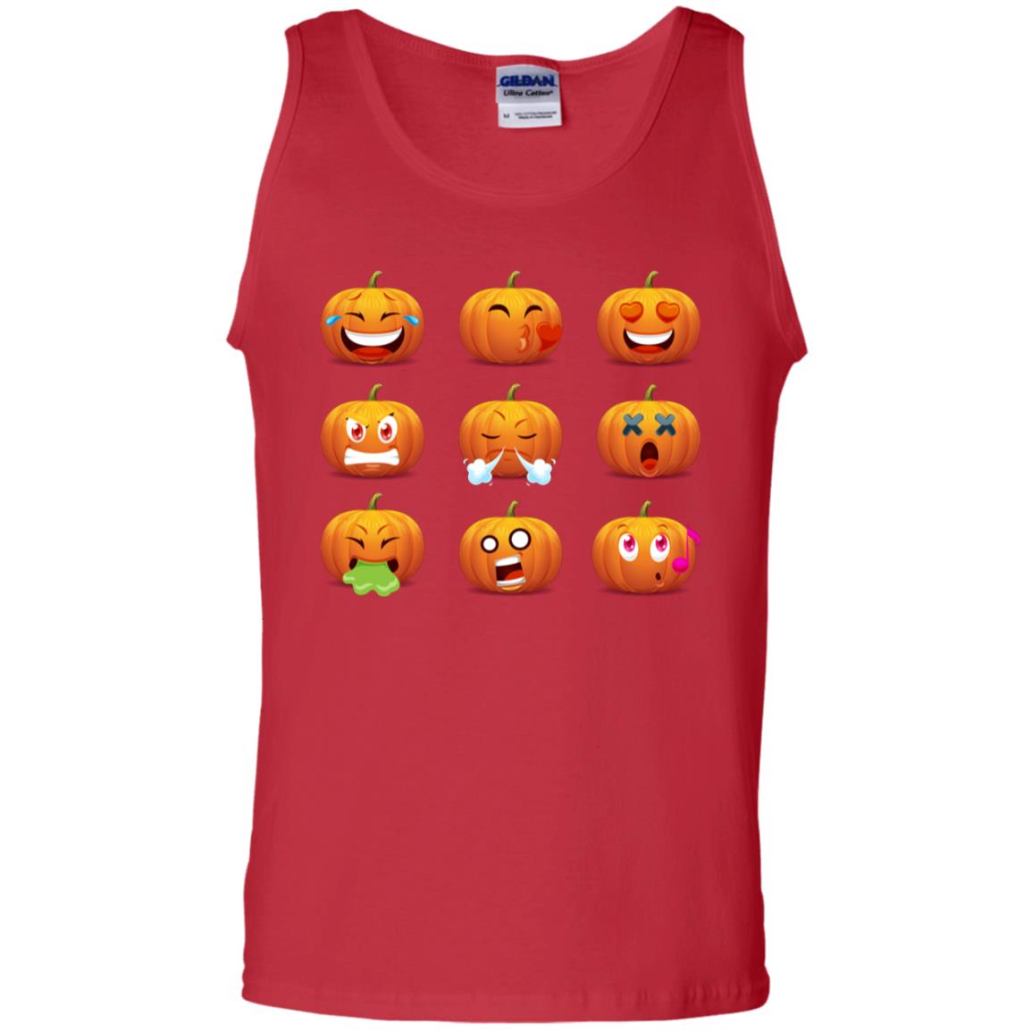 Funny Pumpkins Emoji Halloween Gift Shirt Red