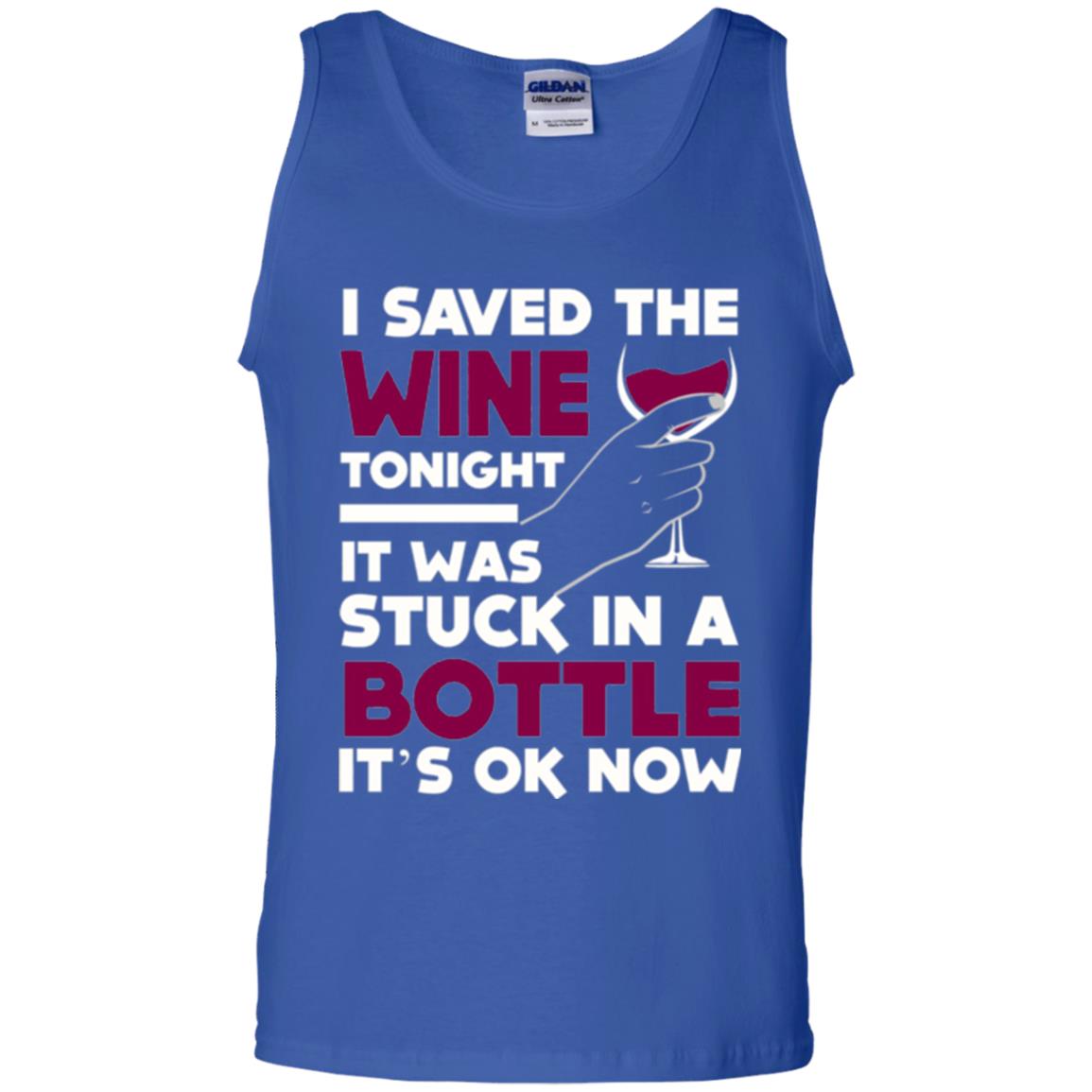 Funny Wine T-shirt I Save The Wine Tonight Royal
