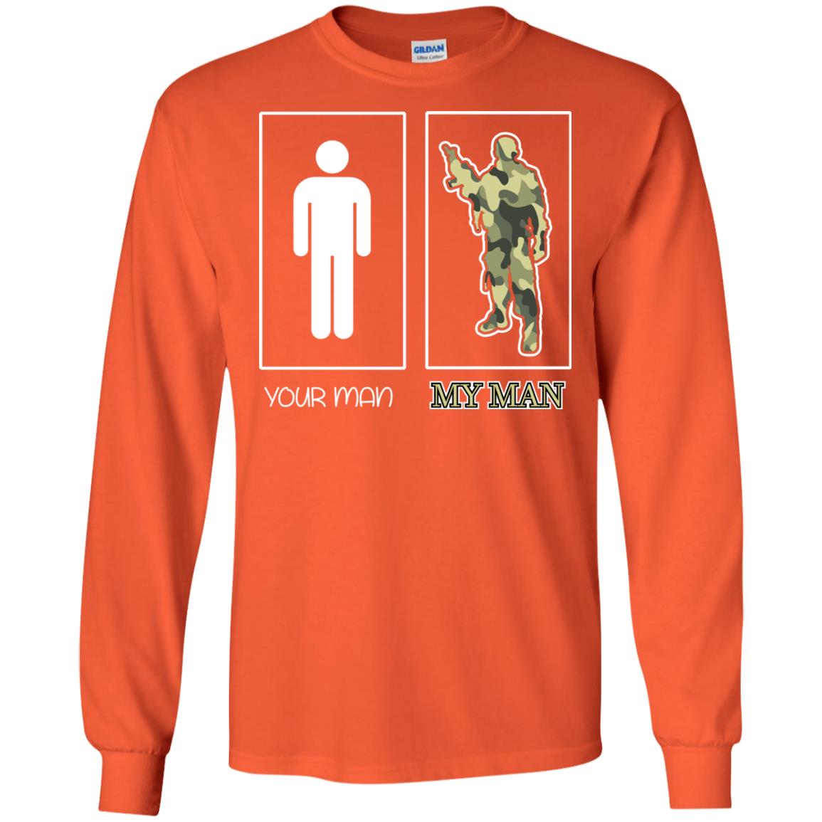 Your Man My Man Military Shirt Orange