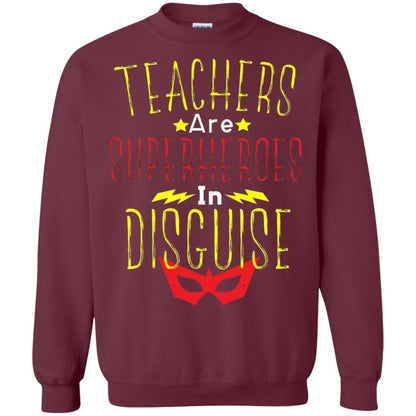 Teacher Super Hero In Disguise T-shirt Teacher Maroon