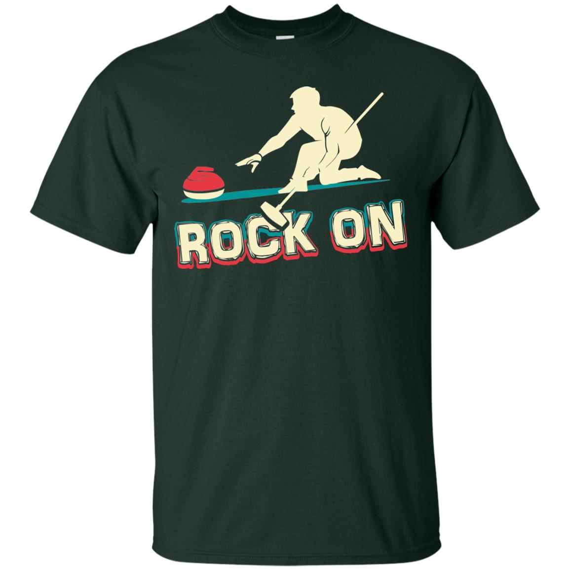 Curling Winter Lover T-shirt Rock On Curling Winter Sports Forest