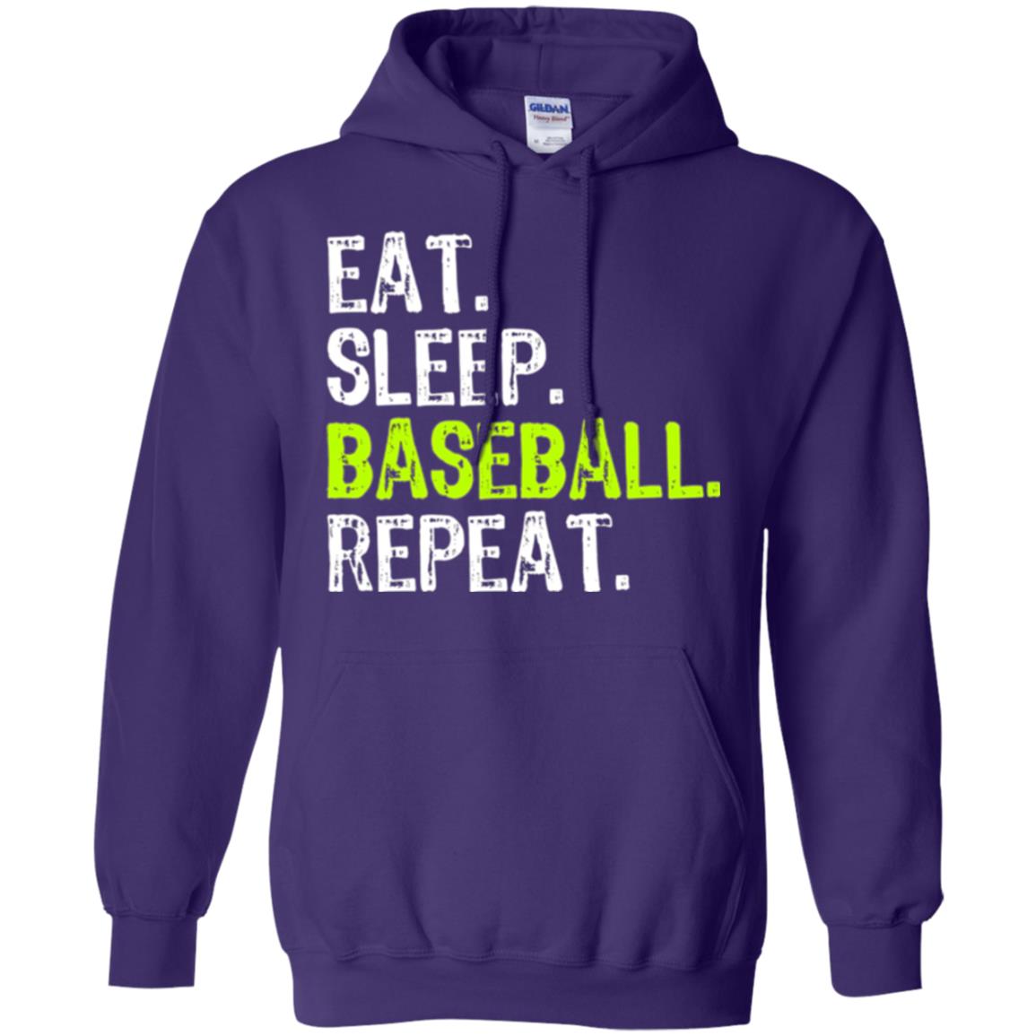 Baseball T-shirt Eat Sleep Baseball Repeat Purple
