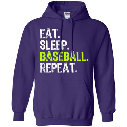 Baseball T-shirt Eat Sleep Baseball Repeat Purple