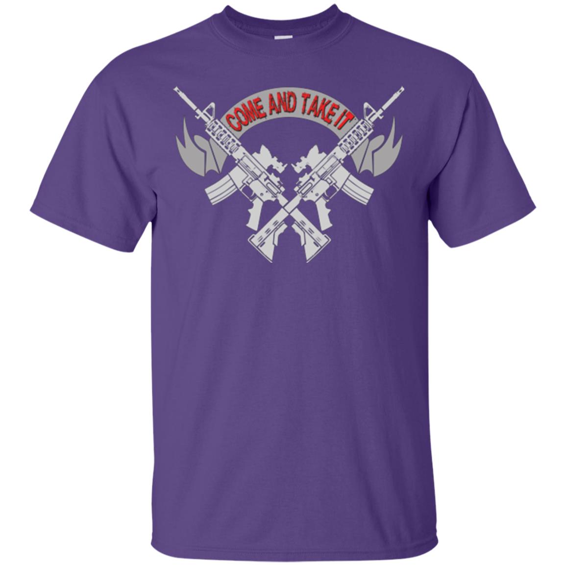 Military T-shirt Come And Take It Purple