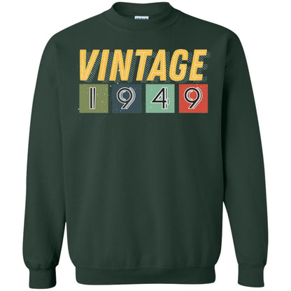 Vintage 1949 69th Birthday Gift Shirt For Mens Or Womens Forest Green