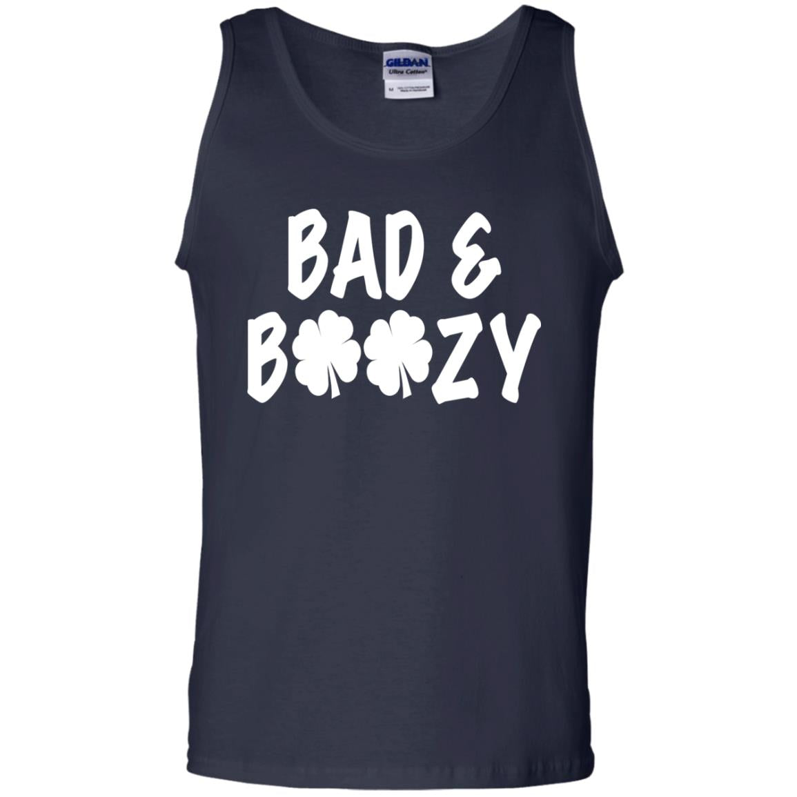Bad And Boozy St. Patrick_s Day T-shirt Navy
