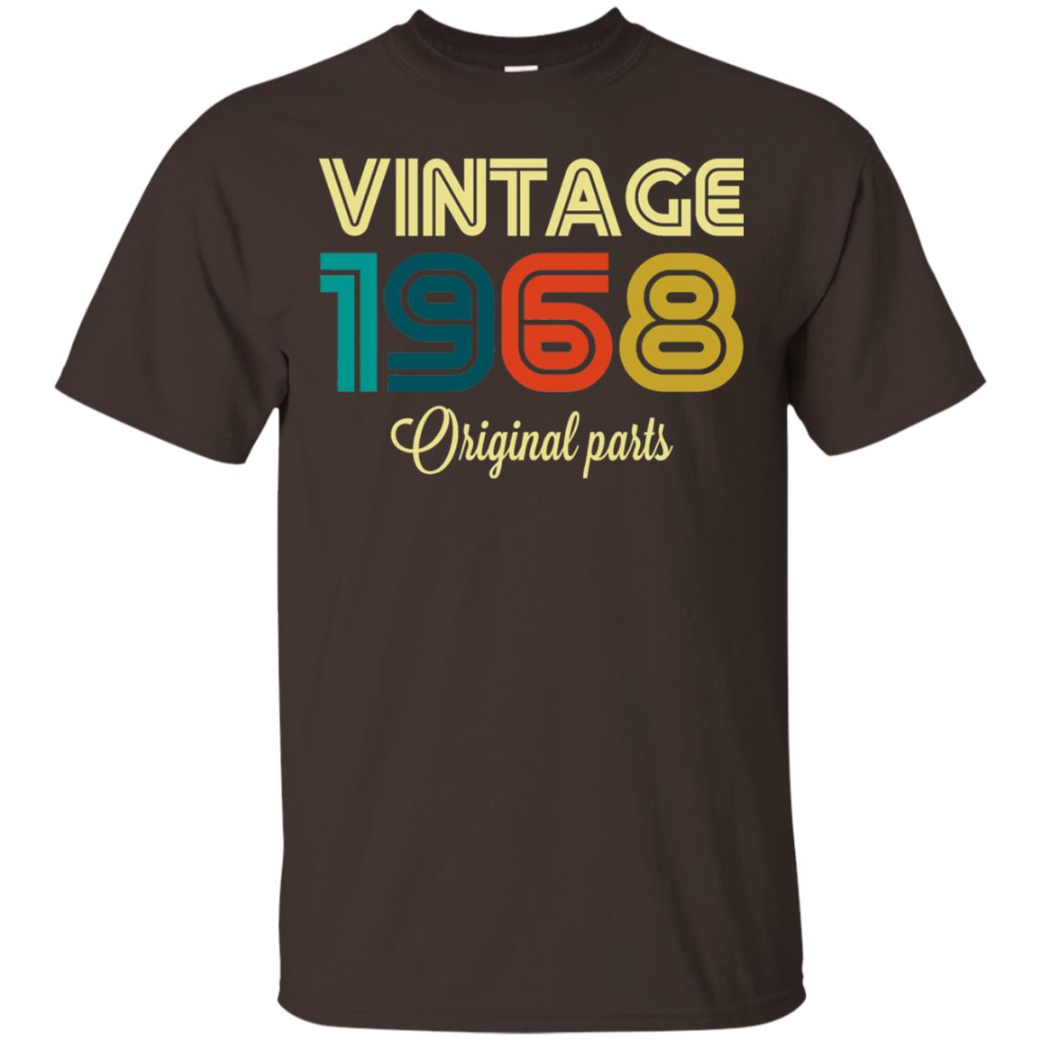 Vintage 1968 Funny Old School 50th Birthday T-shirt Dark Chocolate